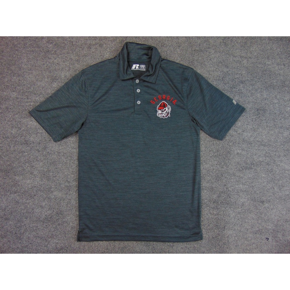 Georgia Bulldogs Polo Shirt Mens Small Dark Gray Polo Short‎ Sleeve Collared - Picture 2 of 9